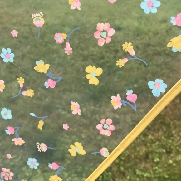 RARE Coach Clear Bubble Umbrella in Mystical Floral Print - Picture 4 of 4